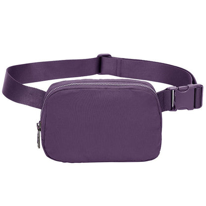 purple nylon running chest pack,custom,front