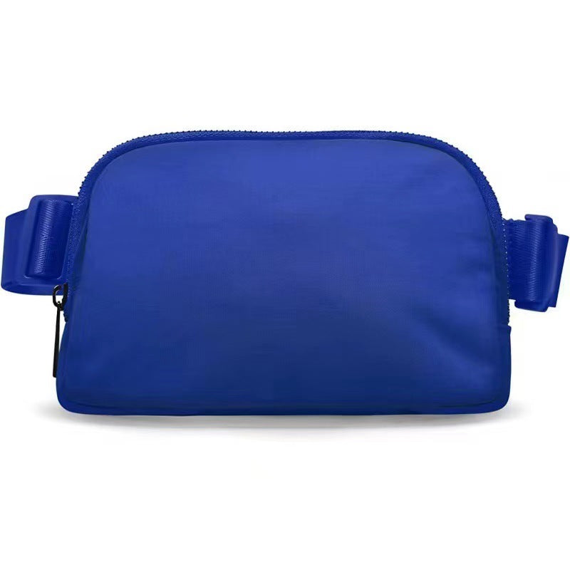 sapphire blue nylon running chest pack,custom,front