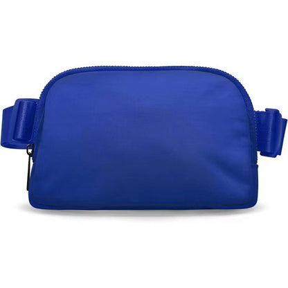 sapphire blue nylon running chest pack,custom,front