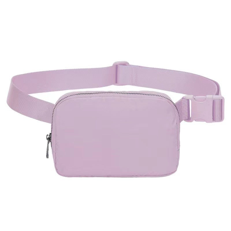 light purple nylon running chest pack,custom,front