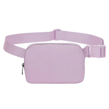 light purple nylon running chest pack,custom,front