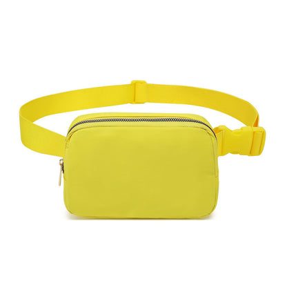yellow nylon running chest pack,custom,front