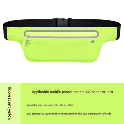 fluorescent green minimalist running waist bag,custom,front