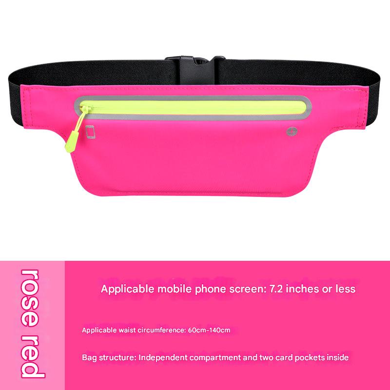 pink minimalist running waist bag,custom,front