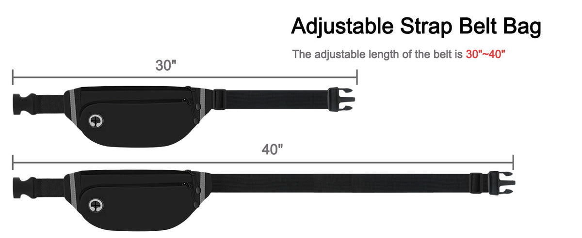 black polyester running waist pack,custom,detail 03