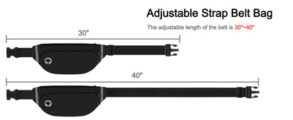 black polyester running waist pack,custom,detail 03