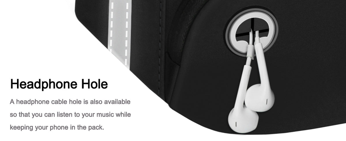 black polyester running waist pack,custom,detail 05