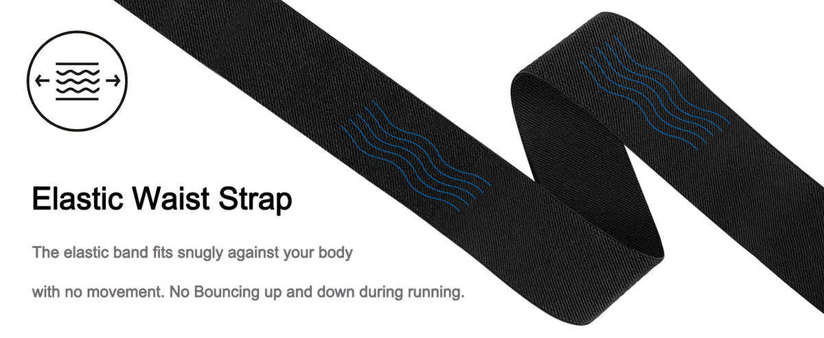 black polyester running waist pack,custom,detail 07