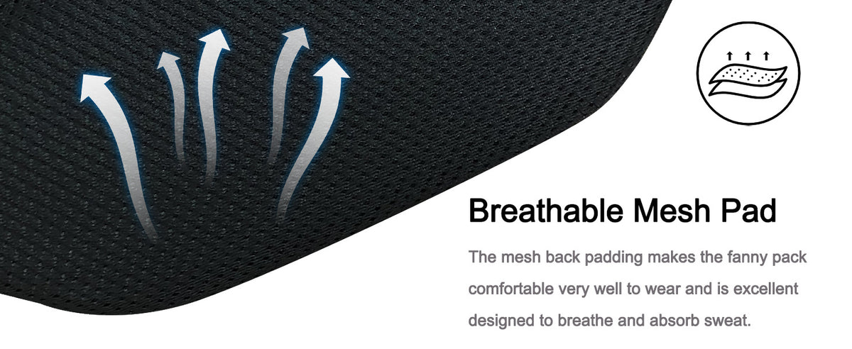 black polyester running waist pack,custom,detail