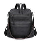 black​ pu shoulder backpack,women,front