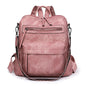 pink​ pu shoulder backpack,women,front 02