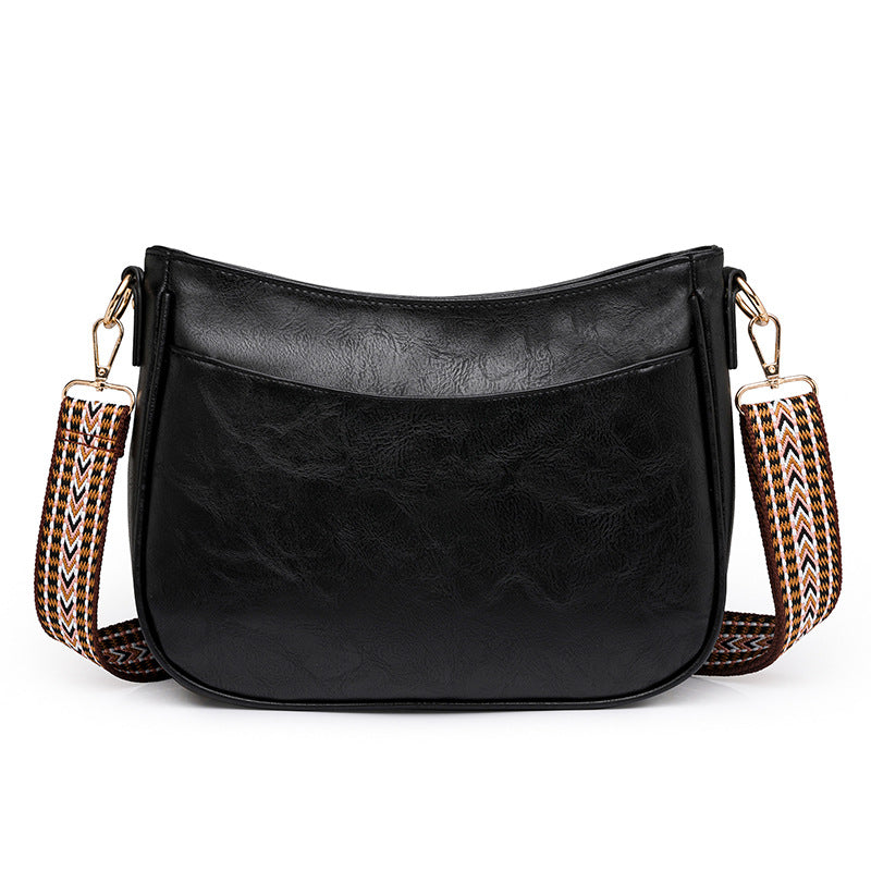 pu black shoulder handbag,women,front 02