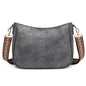 pu gray shoulder handbag,women,front