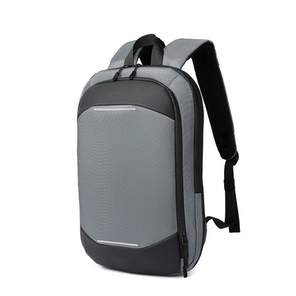 gray expandable laptop backpack for office commuting and business travel