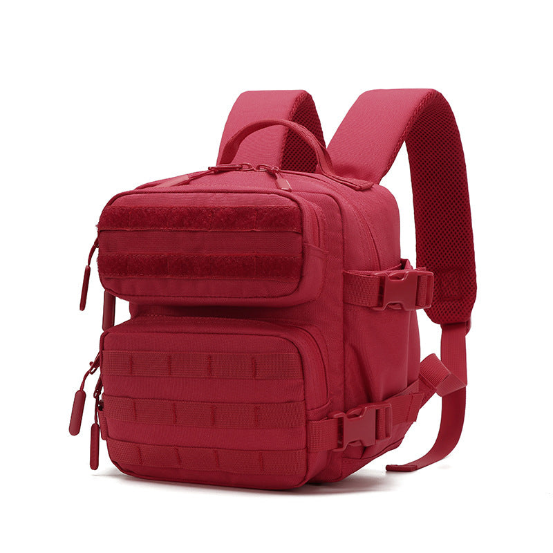 red small backpack available in custom colors for wholesale orders