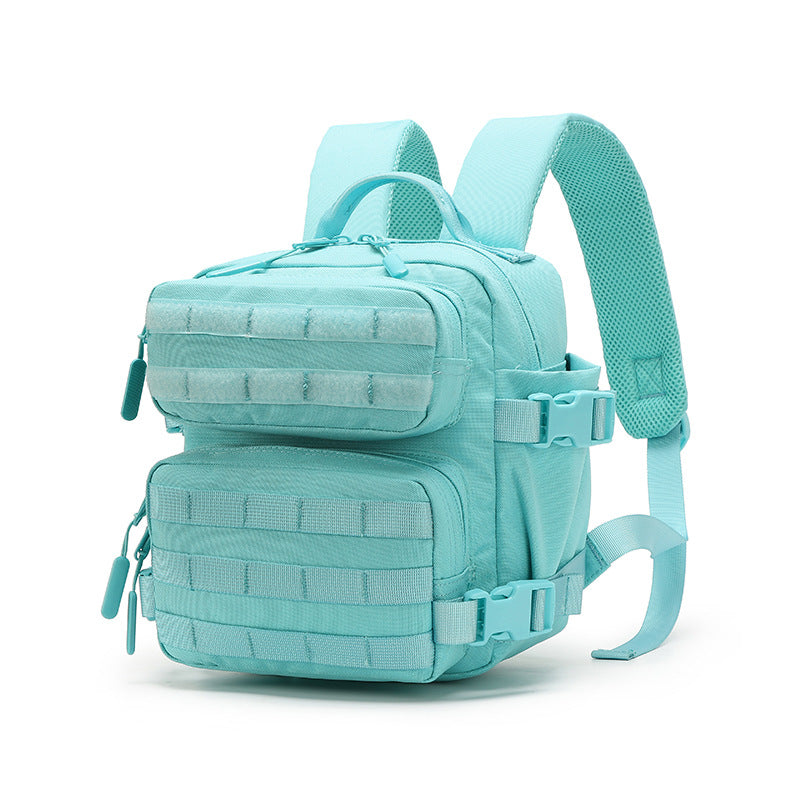 sky blue small backpack available in custom colors for wholesale orders