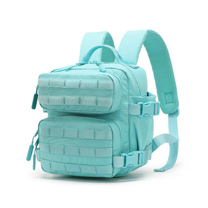 sky blue small backpack available in custom colors for wholesale orders