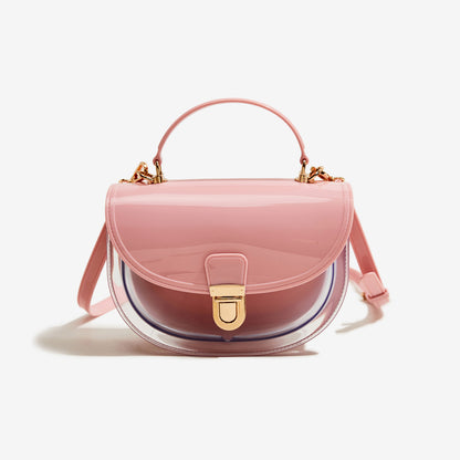 pink pvc small jelly bag,women,front
