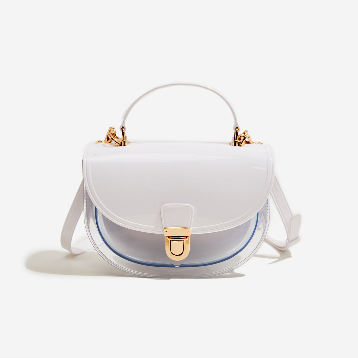white pvc small jelly bag,women,front