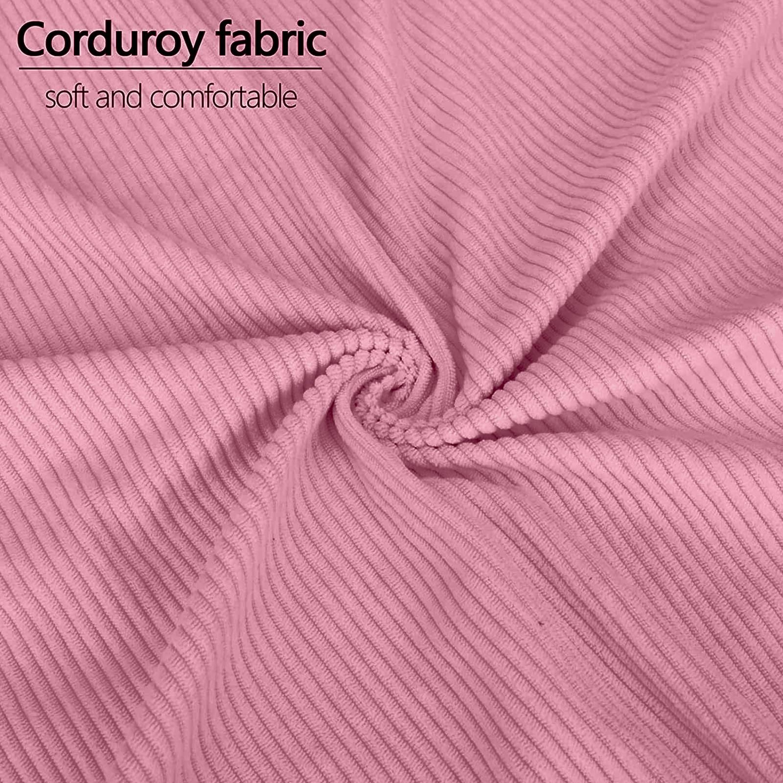 soft corduroy fabric makeup bag material detail