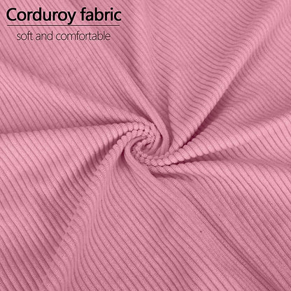 soft corduroy fabric makeup bag material detail