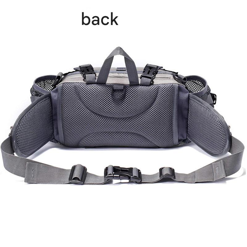 peacock blue nylon sports belt bag,custom,back 02