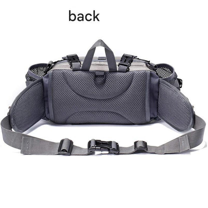 peacock blue nylon sports belt bag,custom,back 02