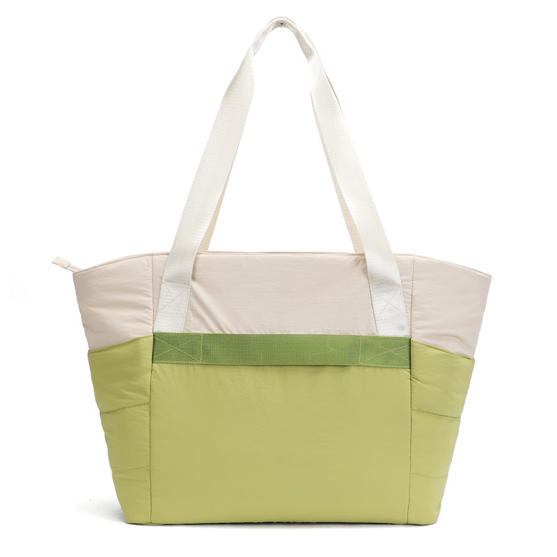 green nylon sports tote yoga bags,women,back
