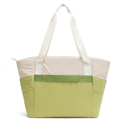 green nylon sports tote yoga bags,women,back