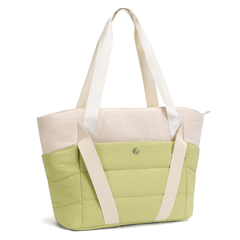 green nylon sports tote yoga bags,women,side