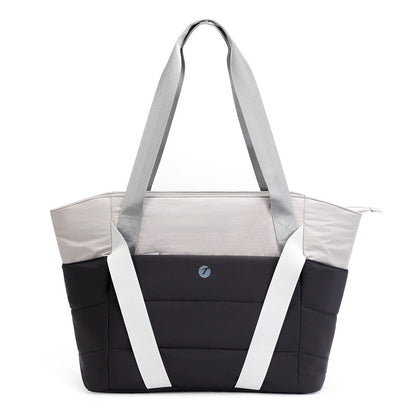 black nylon sports tote yoga bags,women,front