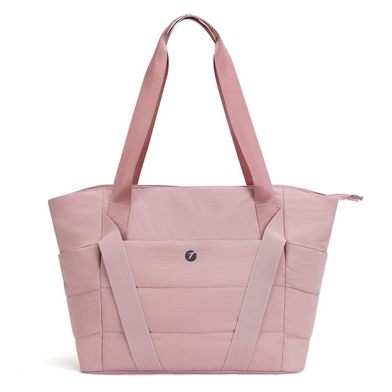pink nylon sports tote yoga bags,women,front