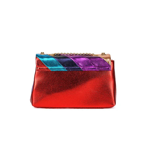 red #1 fanlosn geometric square crossbody bag,custom,back
