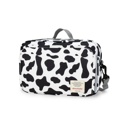 milk grain print polyester stroller diaper bag,women,front