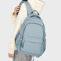 light blue fanlosn nylon student school backpack,custom,model display