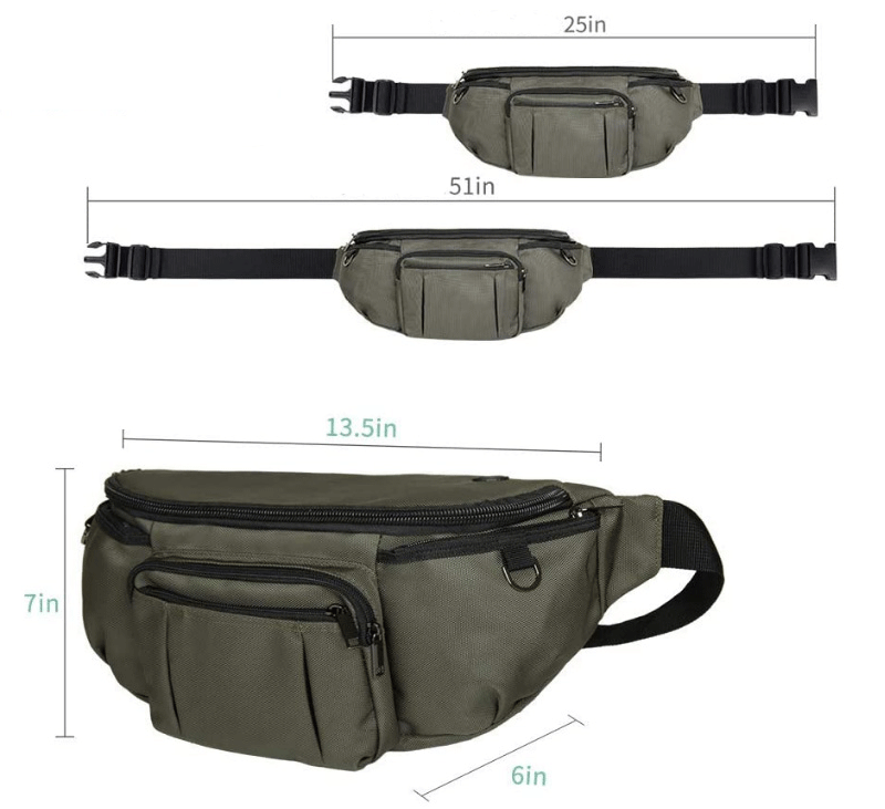 green rfid tactical crossbody chest bag,custom,dimensions
