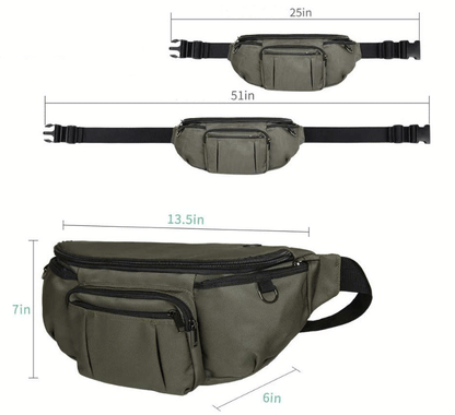 green rfid tactical crossbody chest bag,custom,dimensions