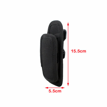 black nylon tactical flashlight holster,custom,dimensions