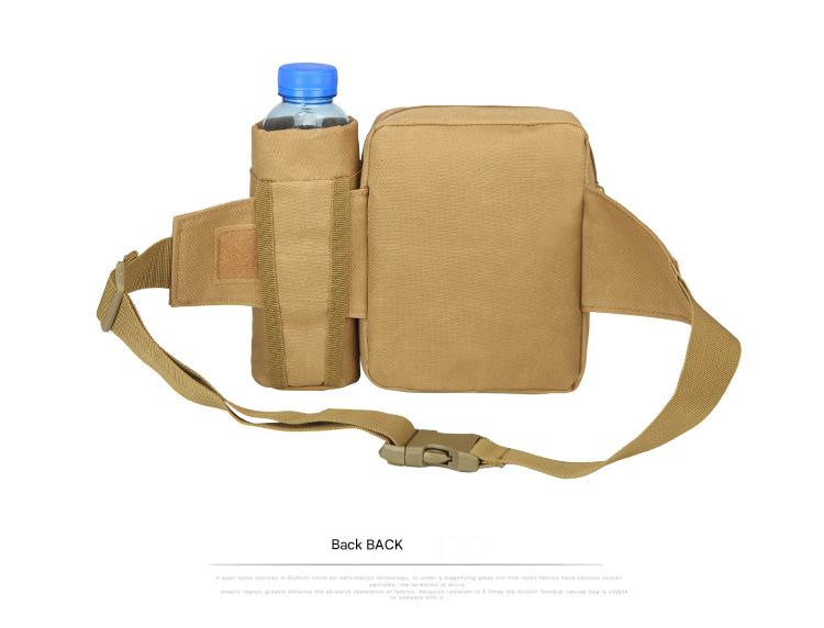 khaki polyester tactical hydration waist pack,custom,back