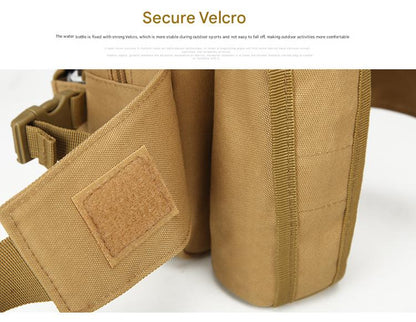 khaki polyester tactical hydration waist pack,custom,detail
