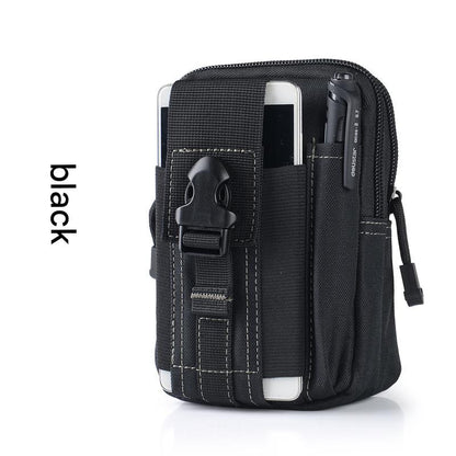 black gray line oxford tactical leg bag,men,front