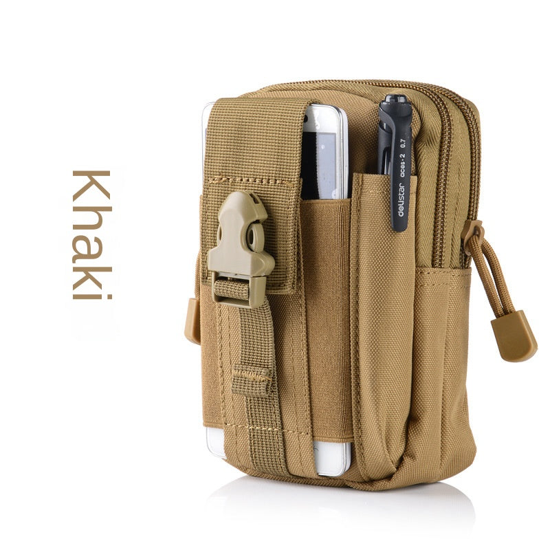 khaki oxford tactical leg bag,men,front
