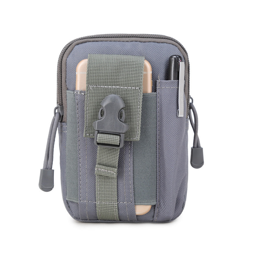 pure gray oxford tactical leg bag,men,front 