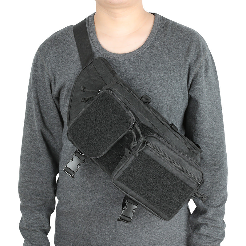 black polyester tactical waist pack,custom,model display