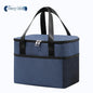 navy ice pack thermal lunch bag,square portable,front