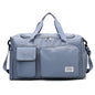 blue oxford training travel bag,women,front