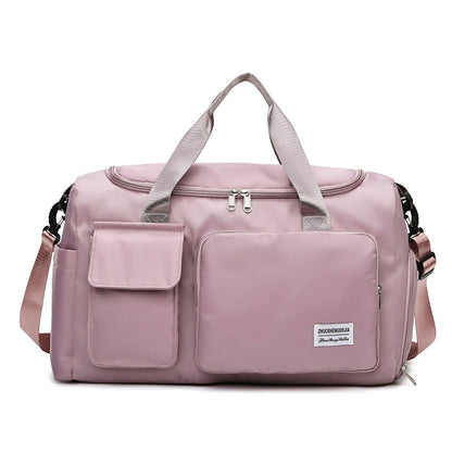 cherry blossom powder oxford training travel bag,women,front