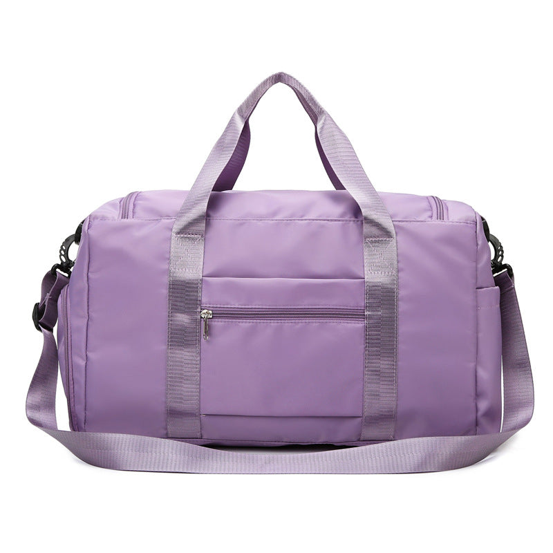 purple oxford training travel bag,women,back
