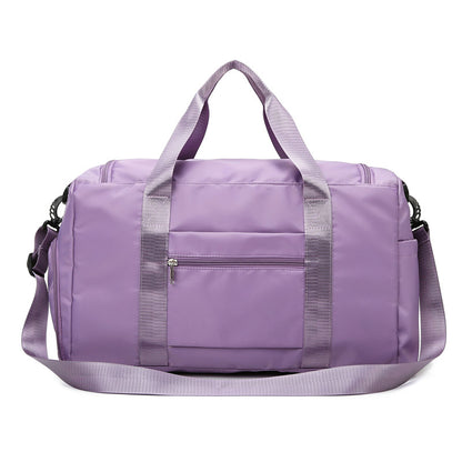 purple oxford training travel bag,women,back