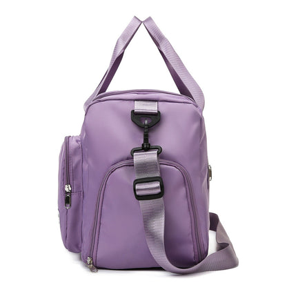 purple oxford training travel bag,women,side